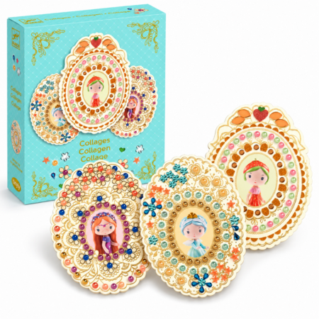 Set creativ cu pietricele copii Colaj decorativ cu personaje Activitate DIY