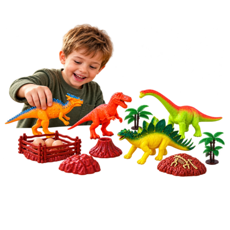 Set de joaca cu Dinozauri 16 piese Accesorii educative preistorice